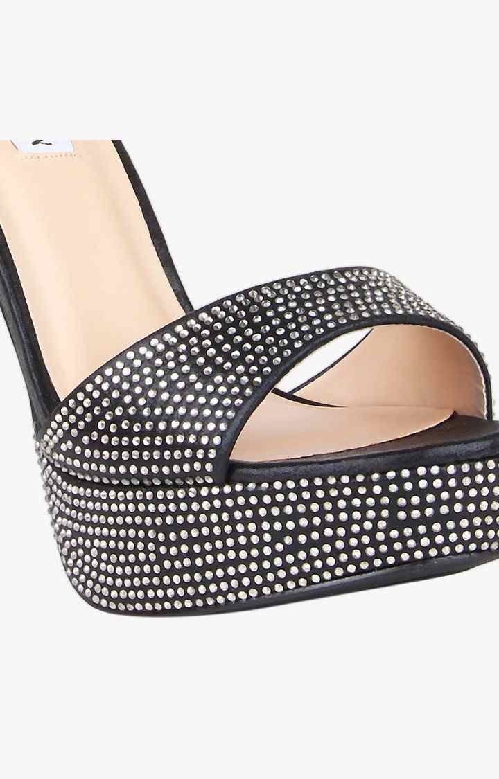 Malva Black Heel Sandals