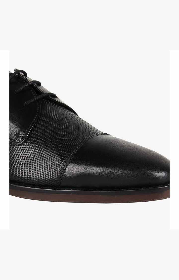 P-Jest Black Tie-Ups & Dress Loafers