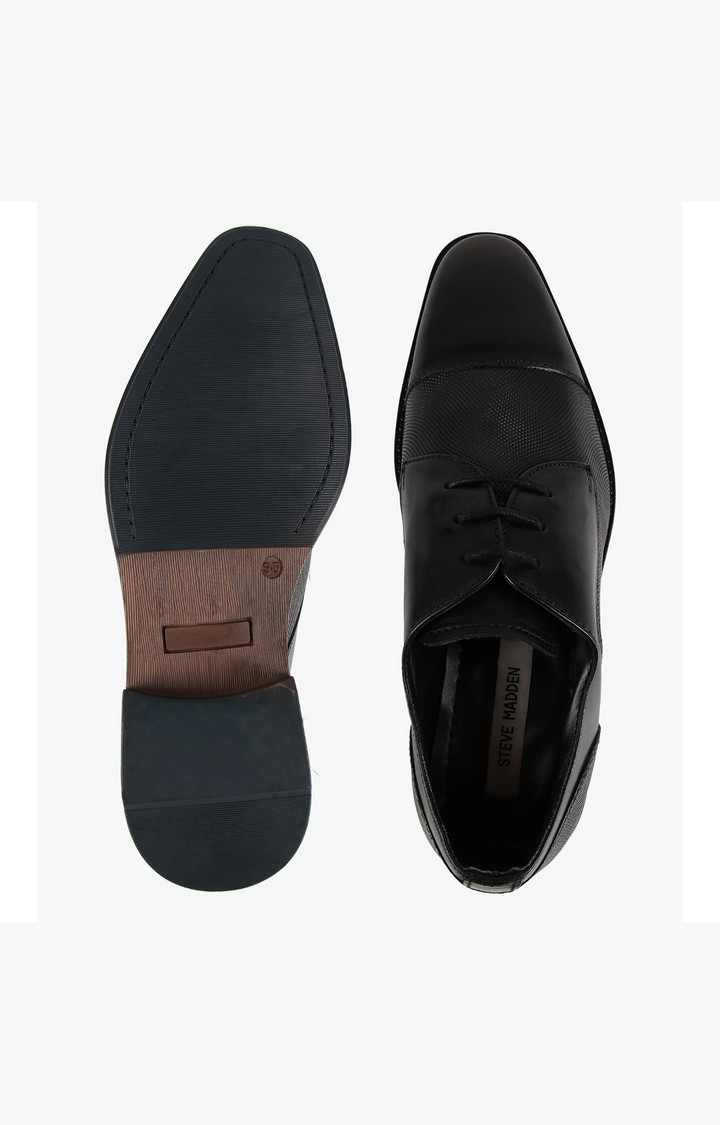 P-Jest Black Tie-Ups & Dress Loafers