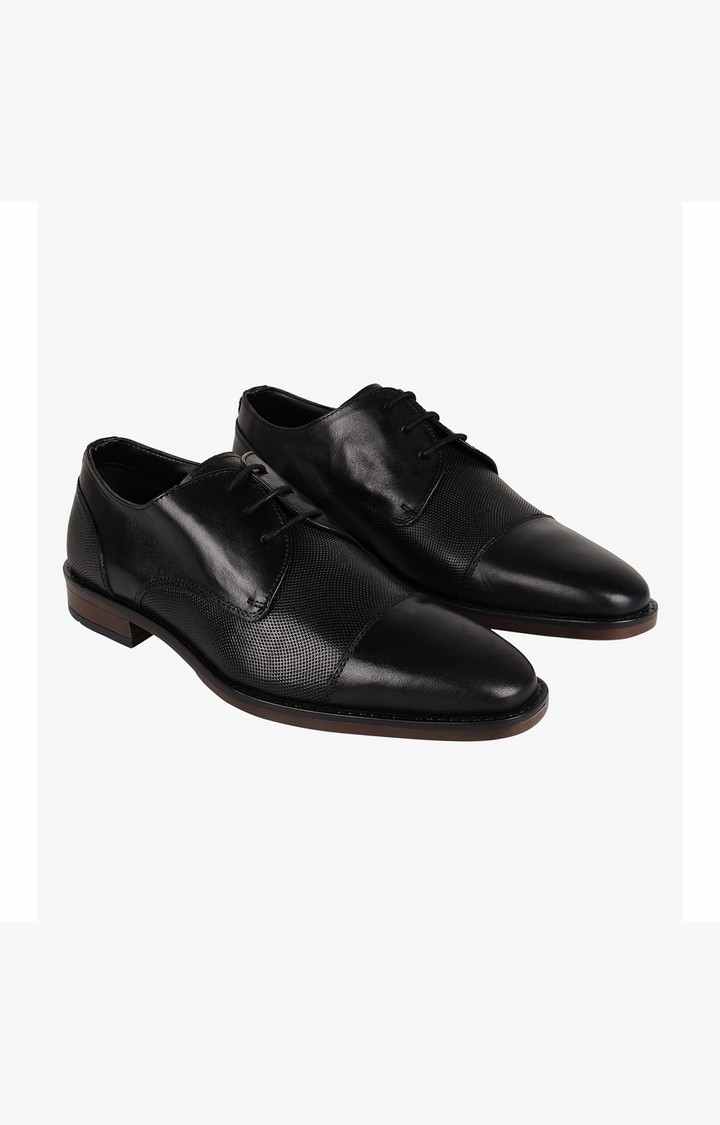 P-Jest Black Tie-Ups & Dress Loafers