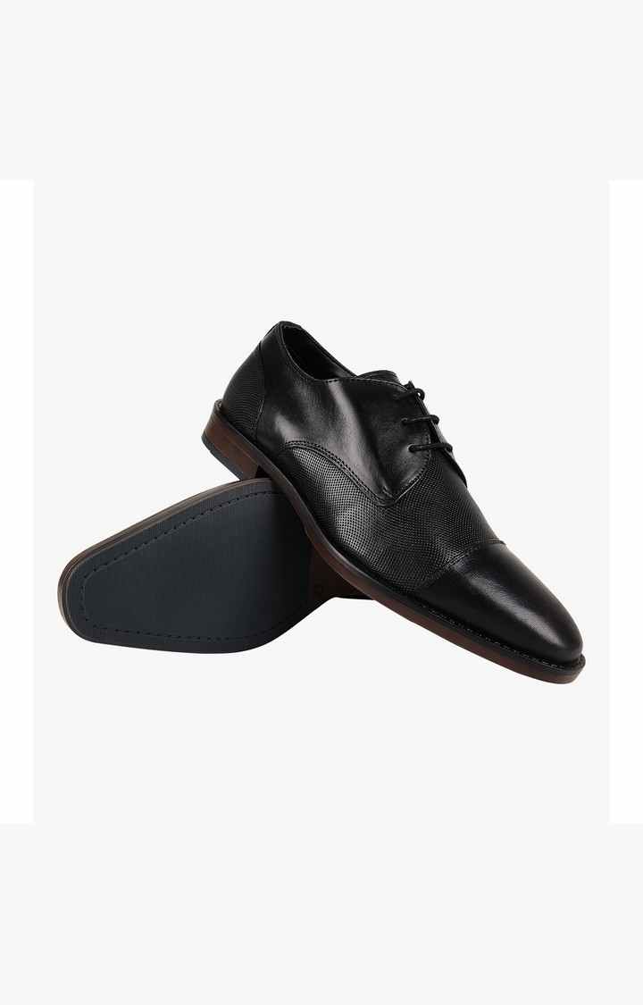 P-Jest Black Tie-Ups & Dress Loafers