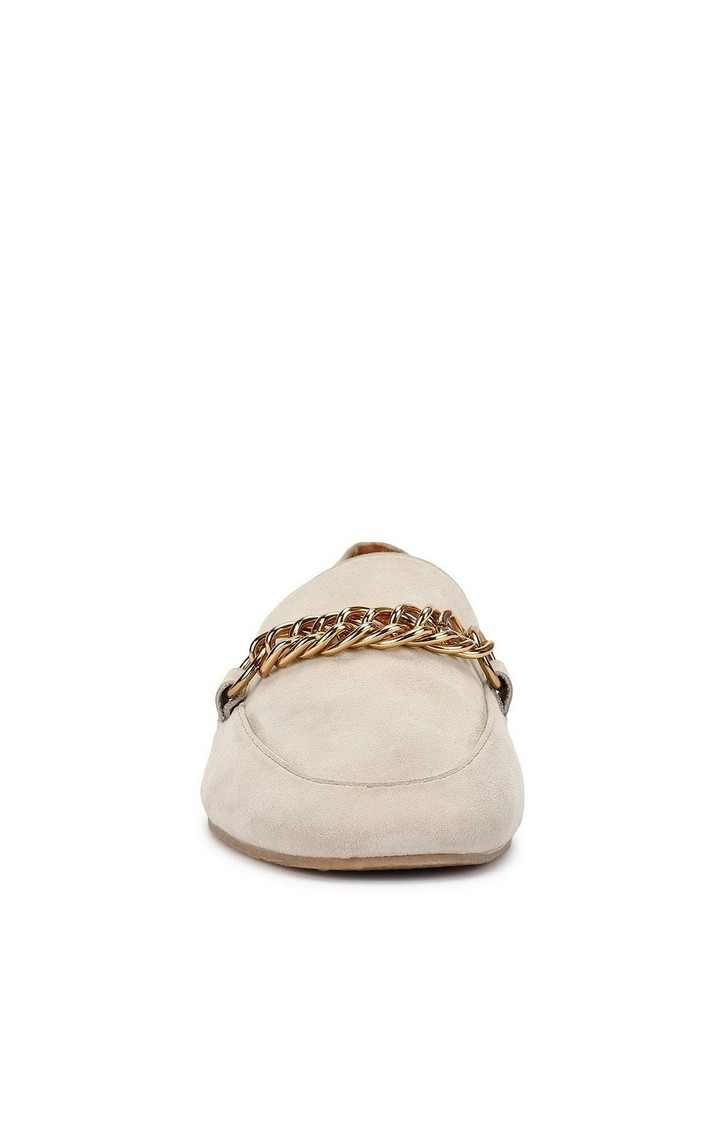 Soprano Beige Closed Flats & Ballerinas