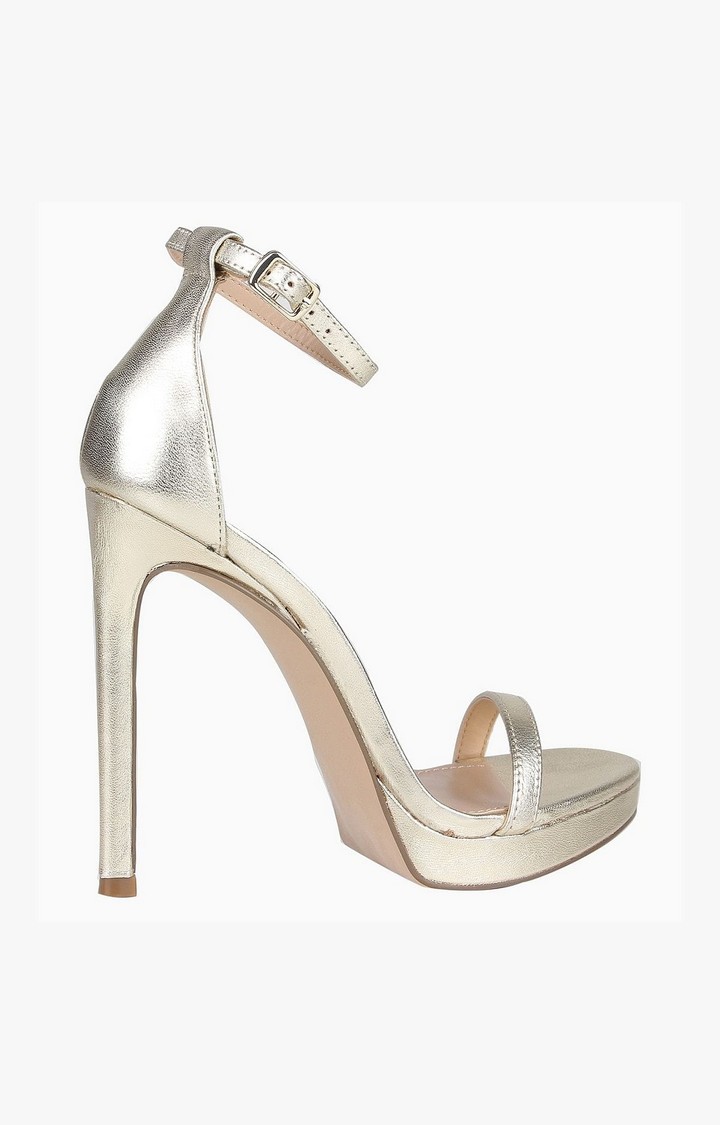 Milano Gold Heel Sandals