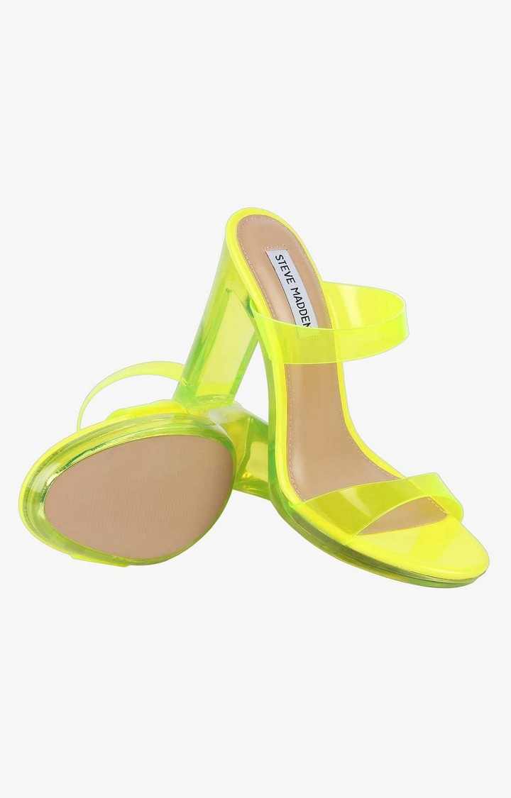 Glassy Green Heel Sandals