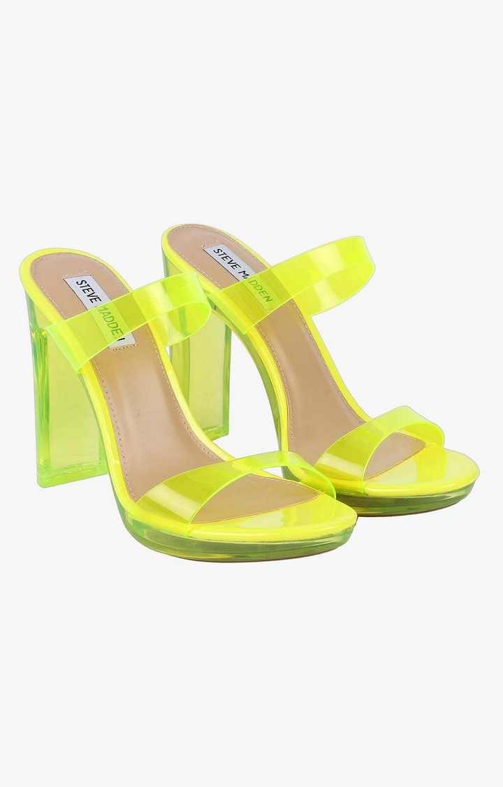Glassy Green Heel Sandals