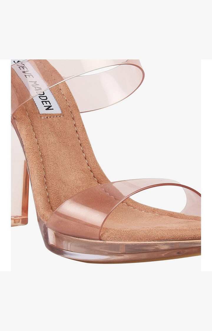 Glassy Brown Heel Sandals