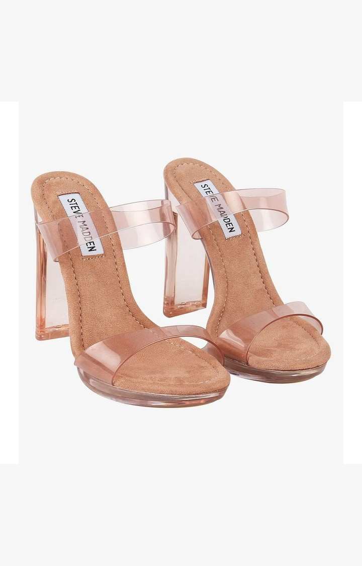 Glassy Brown Heel Sandals