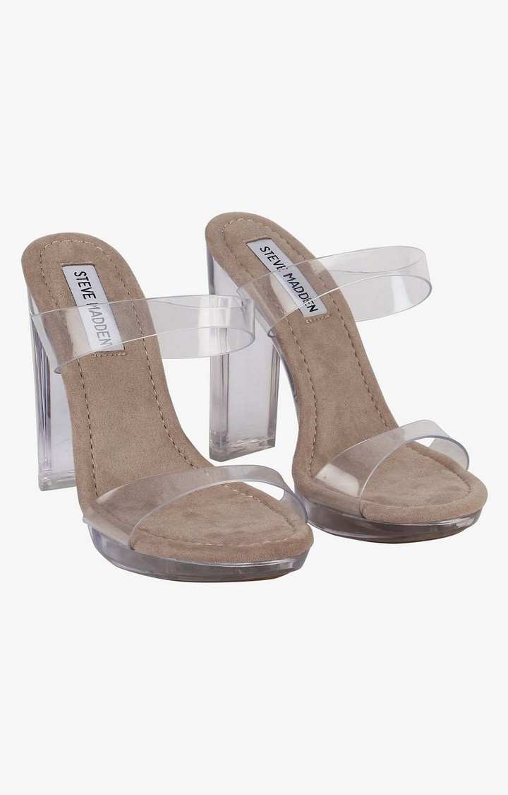 Glassy Transparent Heel Sandals