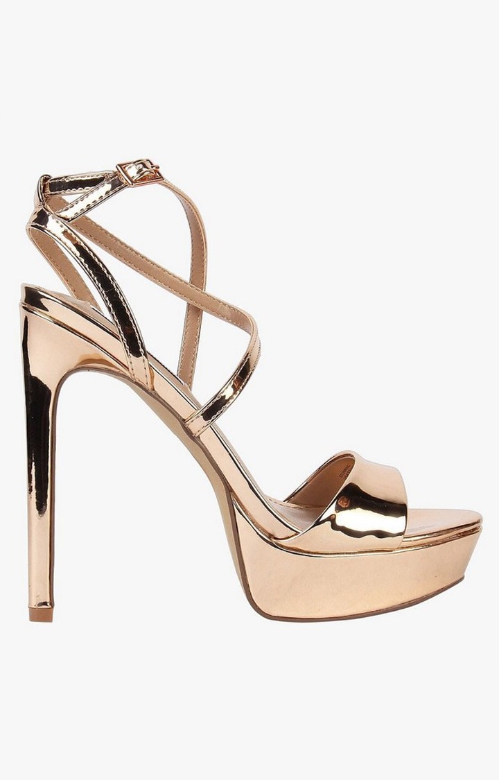Stunning Gold Heel Sandals
