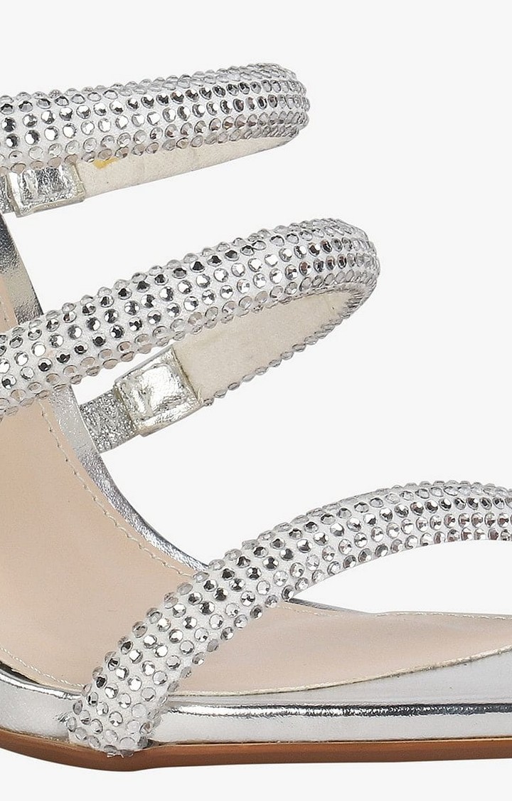 Sb-Aubri Silver Heel Sandals