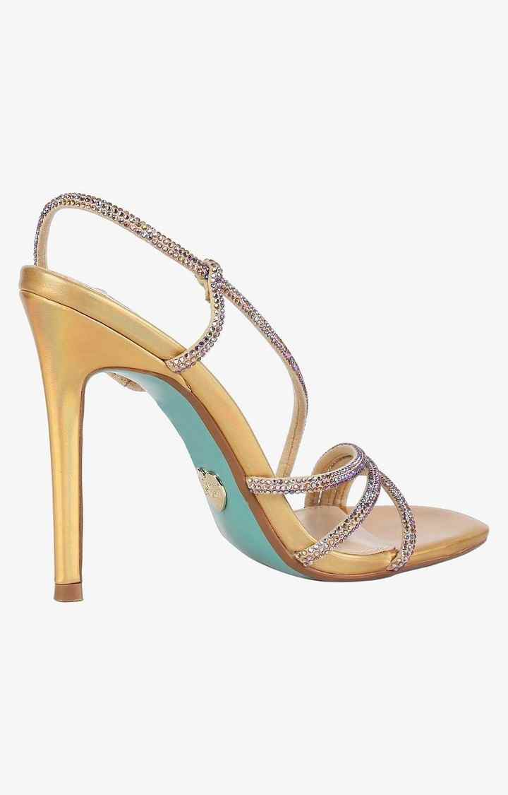 Sb-Jessa Gold Heel Sandals
