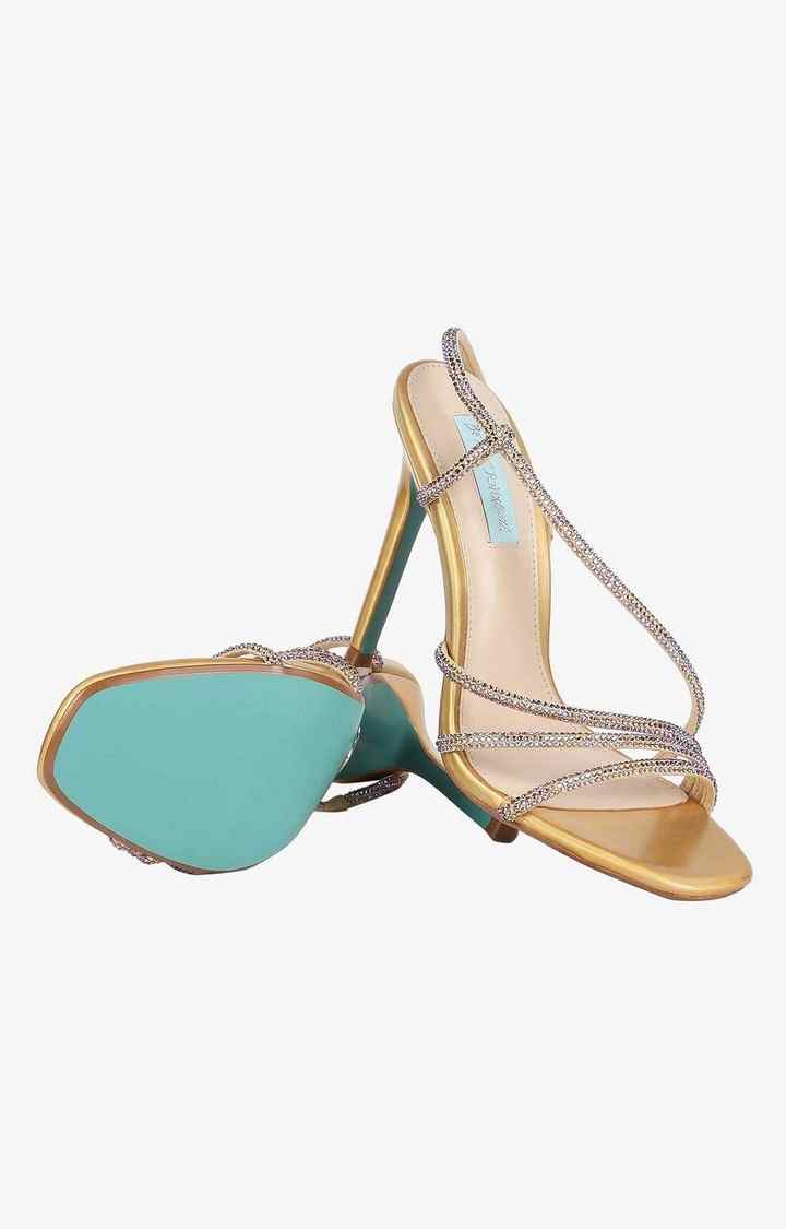 Sb-Jessa Gold Heel Sandals