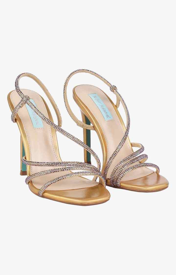 Sb-Jessa Gold Heel Sandals