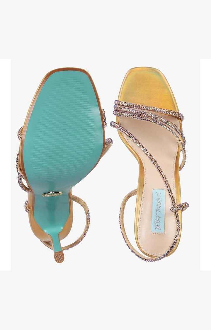 Sb-Jessa Gold Heel Sandals