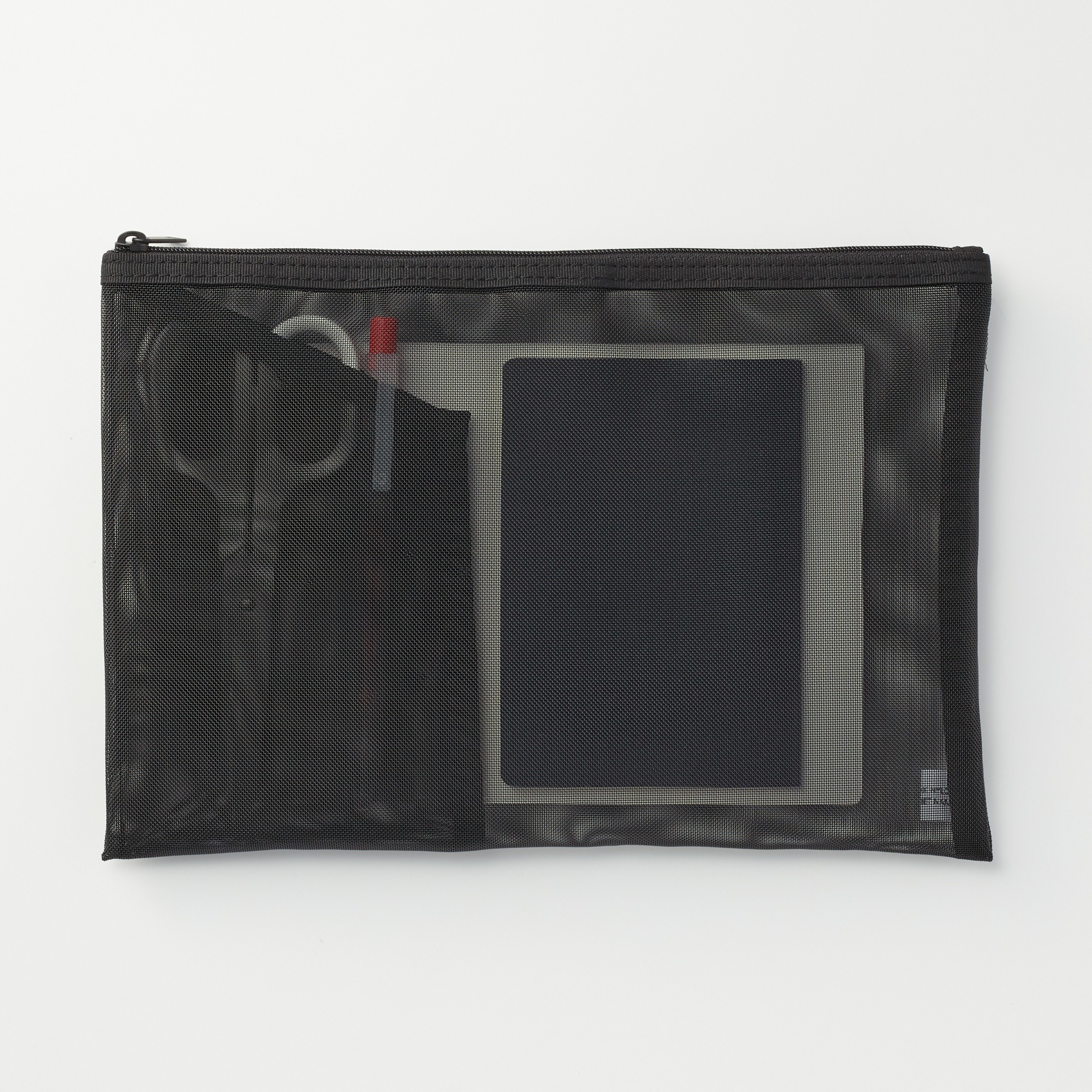 NYLON MESH POUCH WITH POCKET