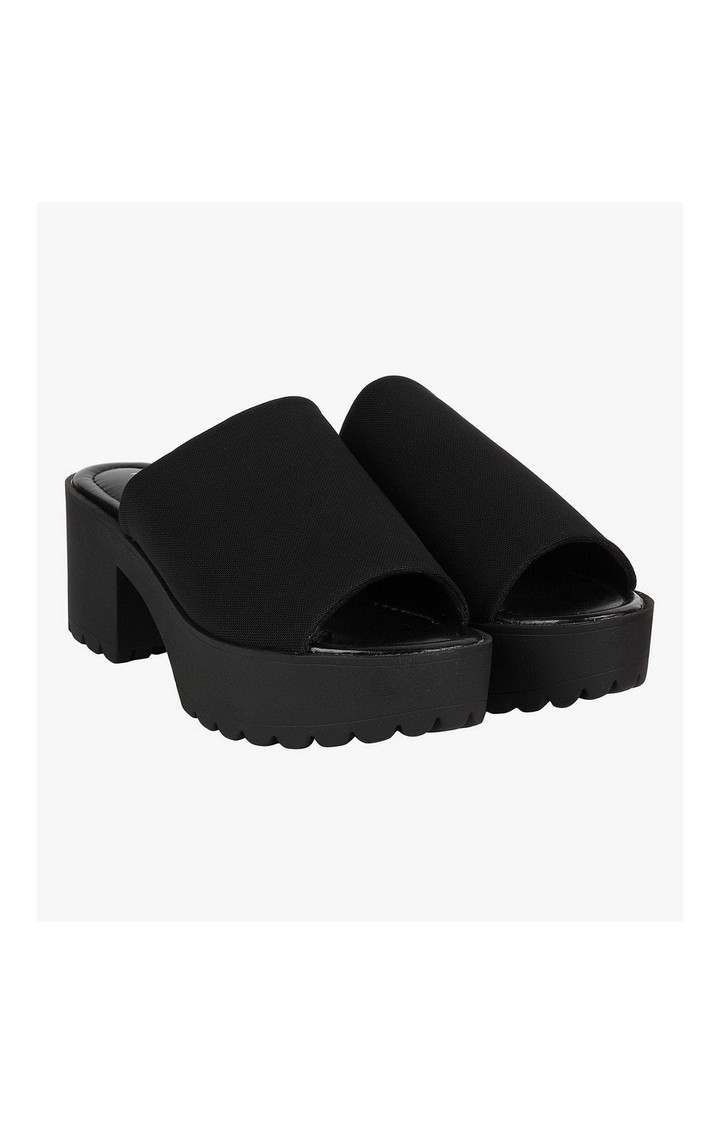 Chucky Black Heel Sandals