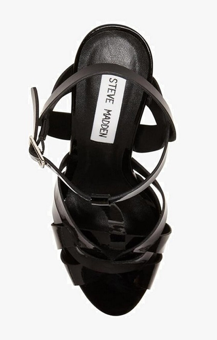 Faline Black Heel Sandals