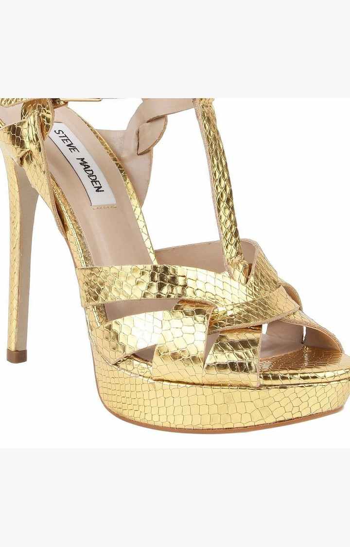 Faline Gold Heel Sandals