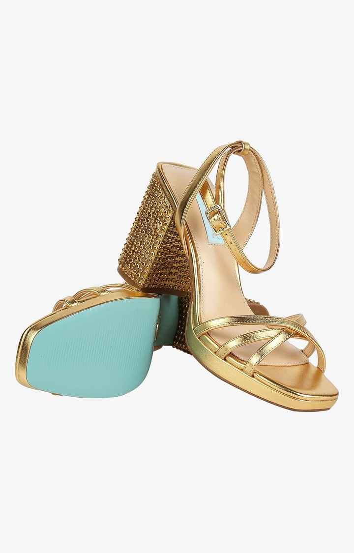 Sb-Zhara Gold Heel Sandals