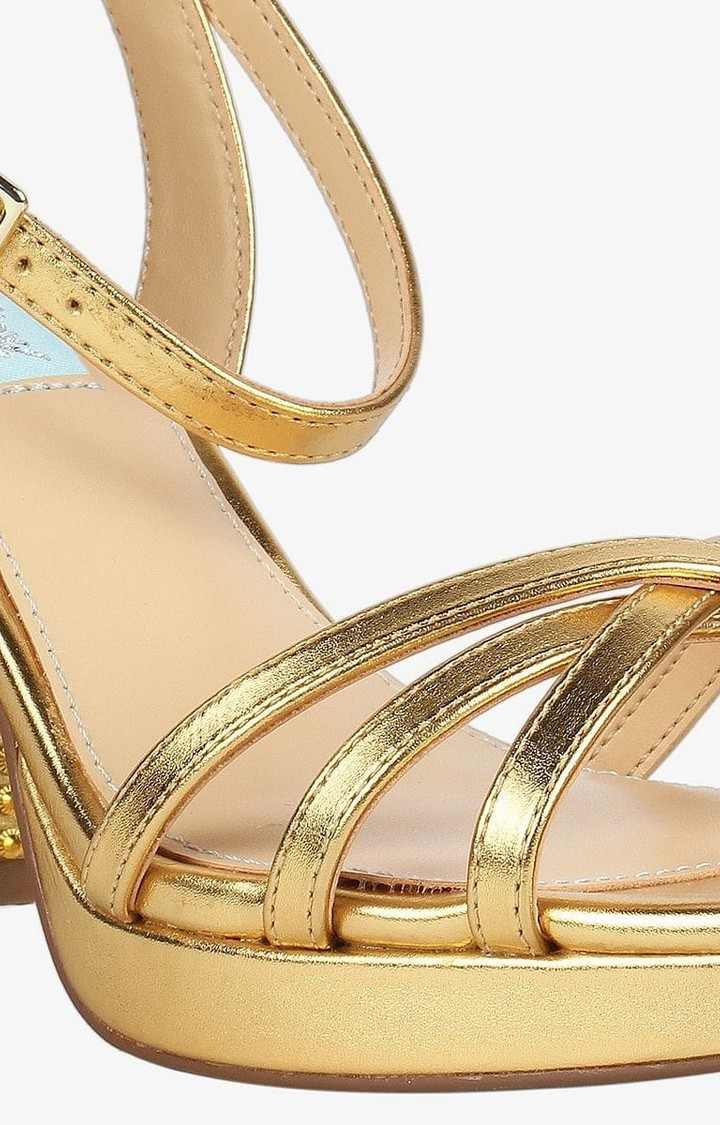 Sb-Zhara Gold Heel Sandals