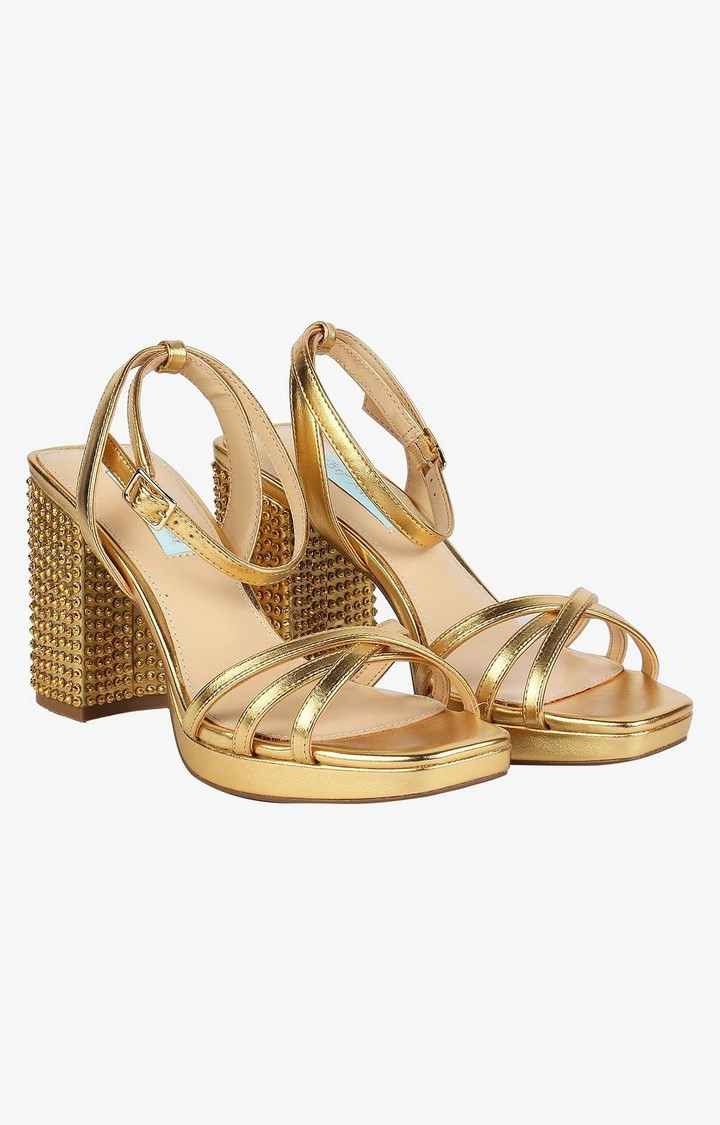 Sb-Zhara Gold Heel Sandals