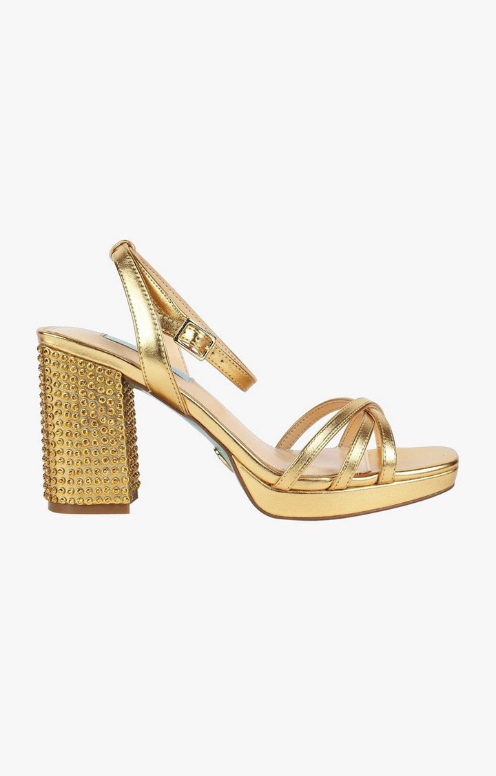 Sb-Zhara Gold Heel Sandals