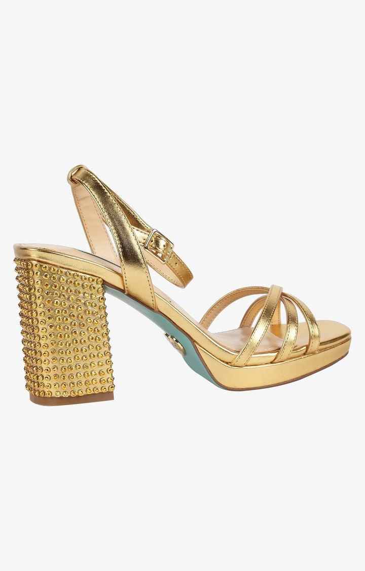Sb-Zhara Gold Heel Sandals