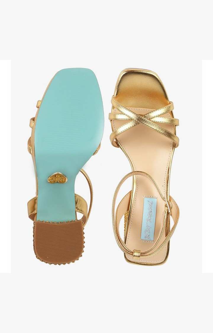 Sb-Zhara Gold Heel Sandals