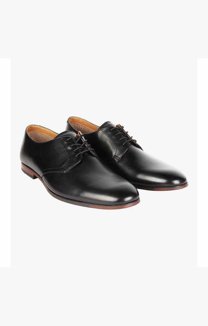 Eben Black Tie-Ups & Dress Loafers