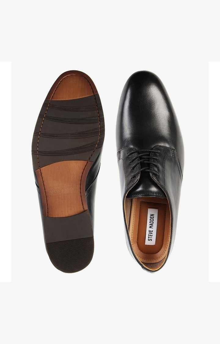 Eben Black Tie-Ups & Dress Loafers