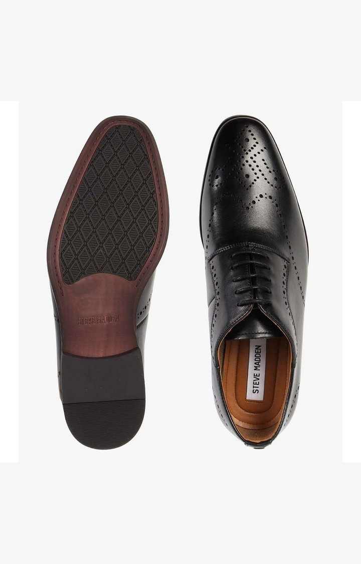 Dimas Black Tie-Ups & Dress Loafers