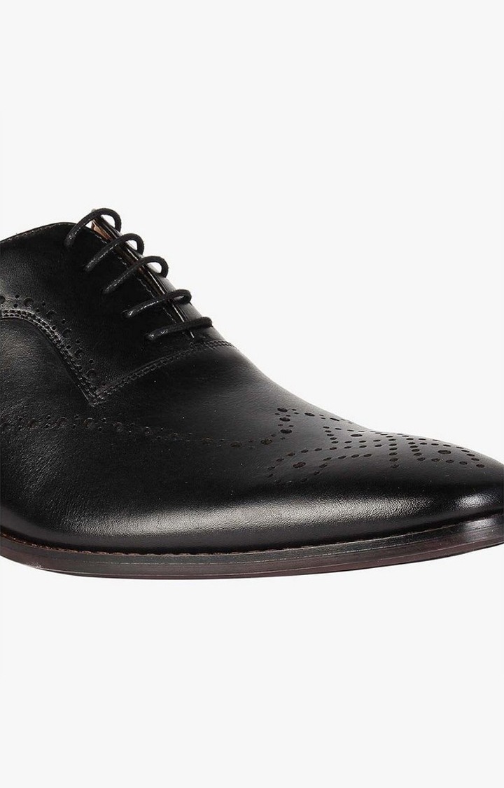 Dimas Black Tie-Ups & Dress Loafers