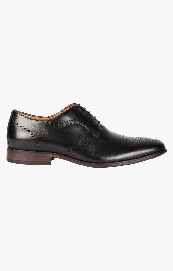 Dimas Black Tie-Ups & Dress Loafers