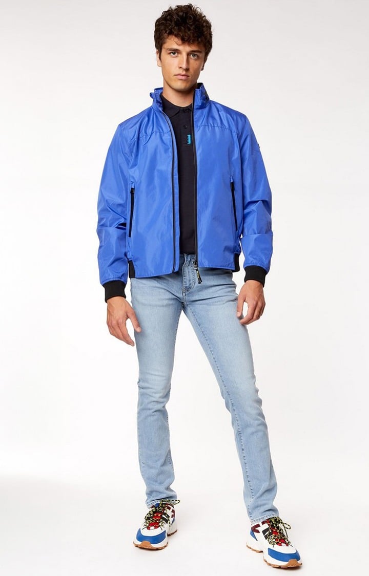 GAS | Men's Albert Simple Logo Blue Solid Jeans