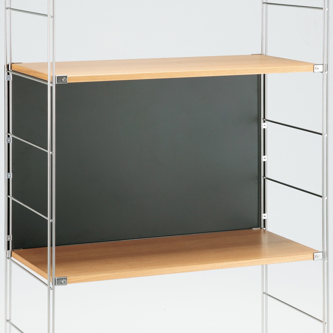 MUJI | STEEL UNIT SHELF / BACK PANEL / L / DARK GREY