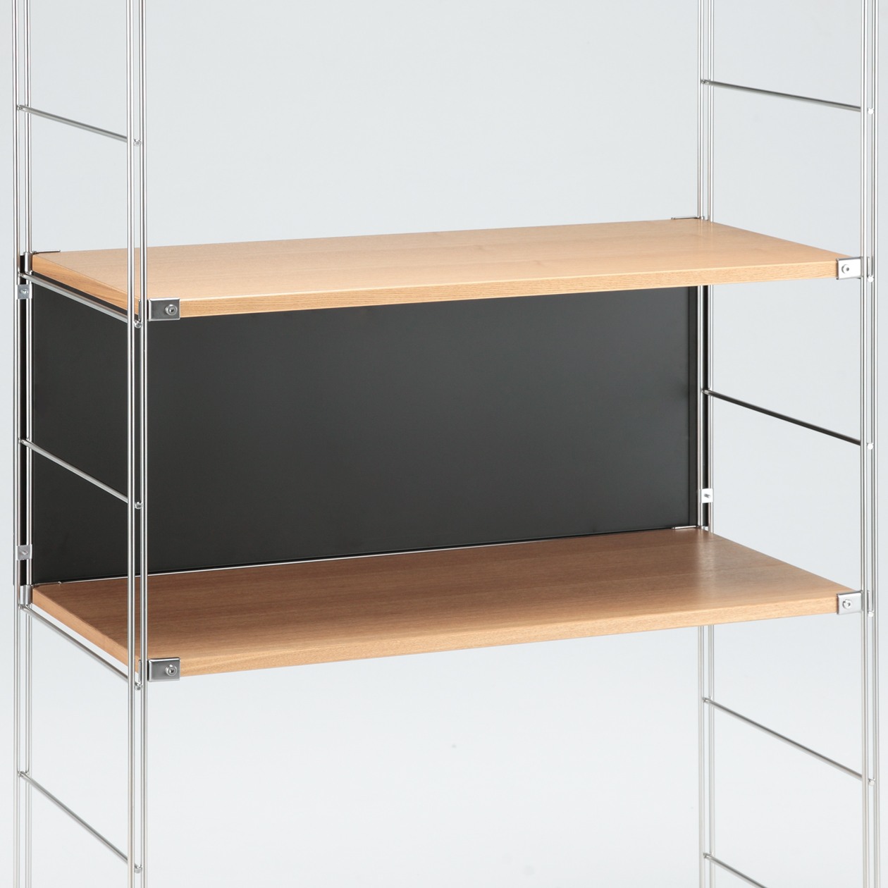 MUJI | STEEL UNIT SHELF / BACK PANEL / S / DARK GREY