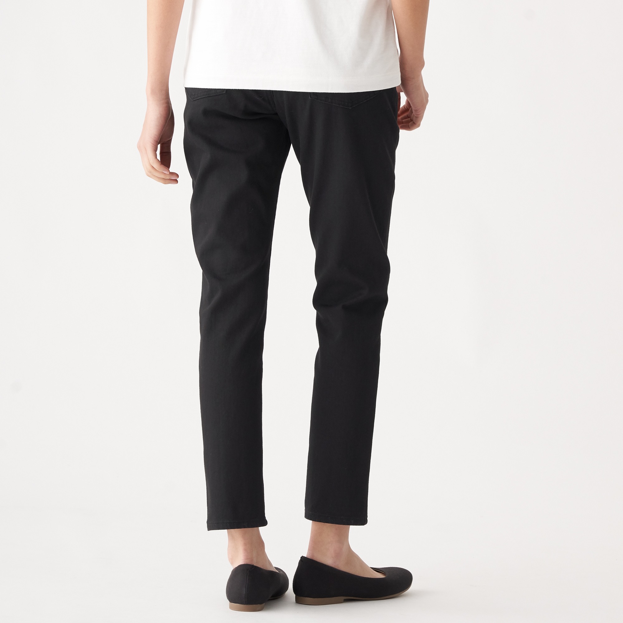 MUJI | 4 WAY STRETCH DENIM SLIM STRAIGHT PANTS ANKLE LENGTH