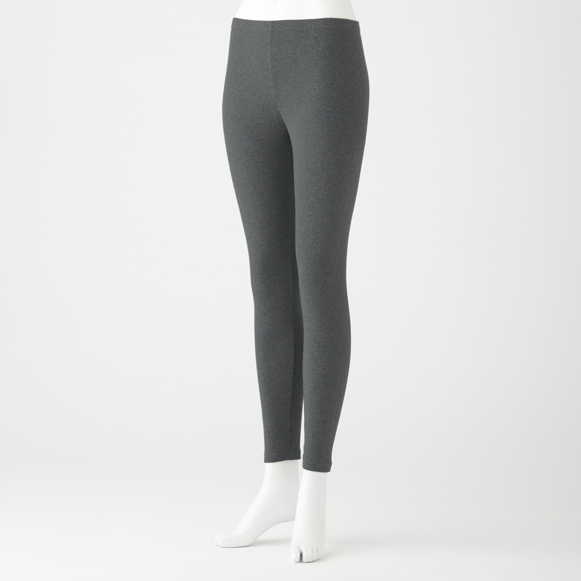 STRETCH RIBBED FULL LENGTH LEGGINGS