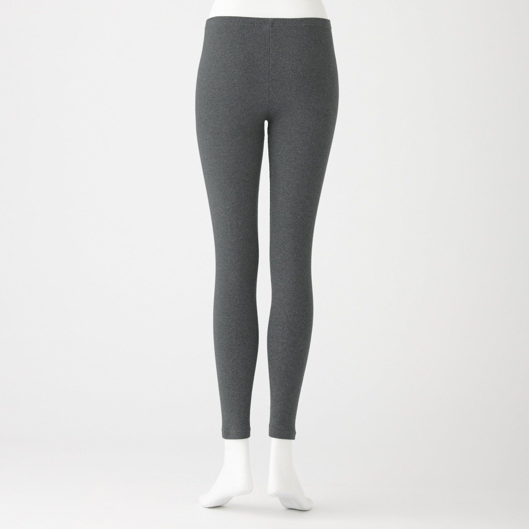 STRETCH RIBBED FULL LENGTH LEGGINGS