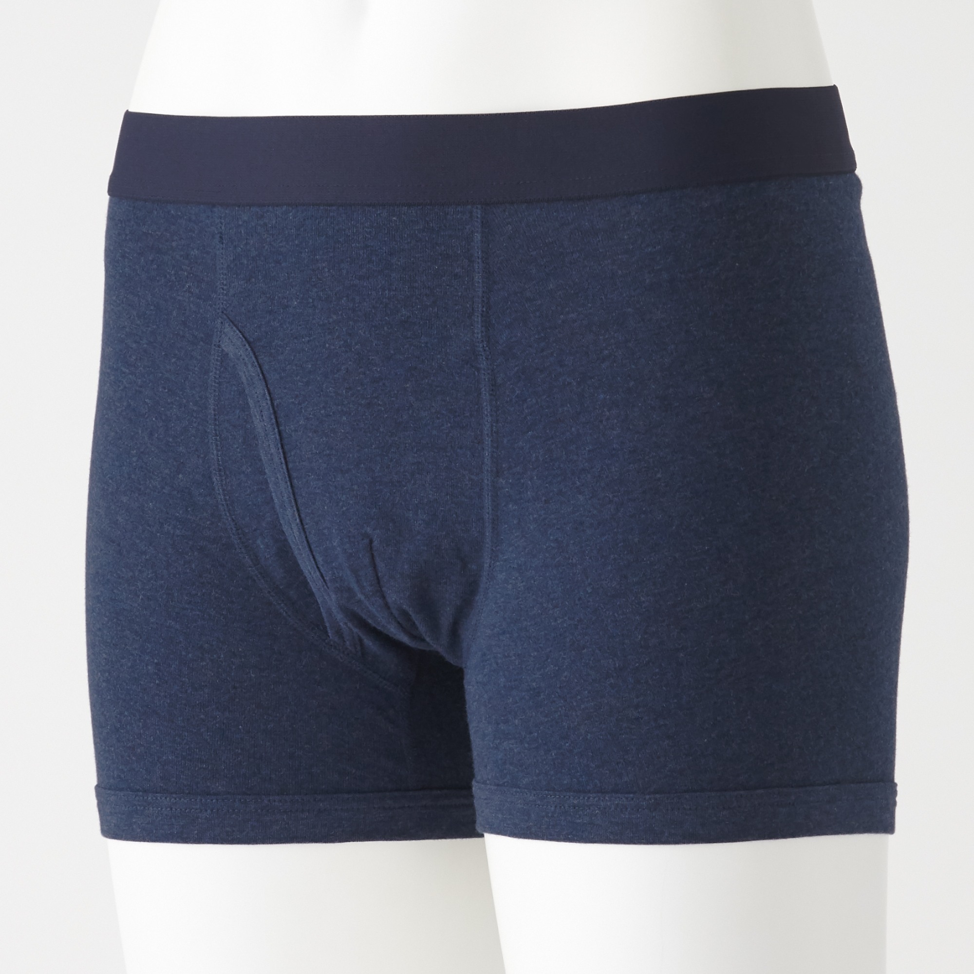 INDIAN COTTON FRONT OPEN RIB BOXER