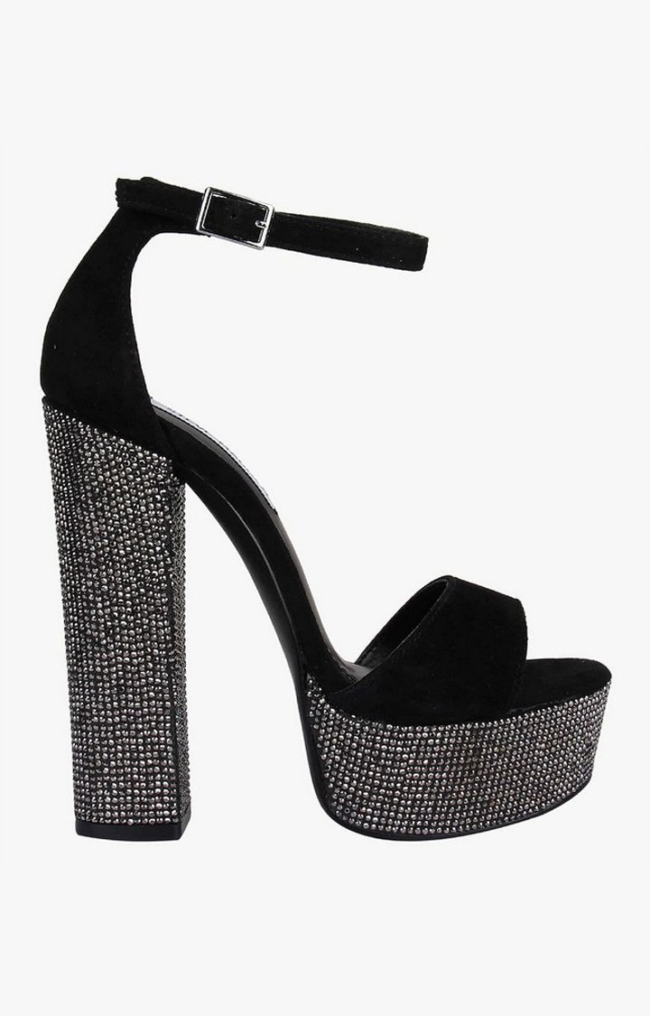 Gonzo-R Black Heel Sandals