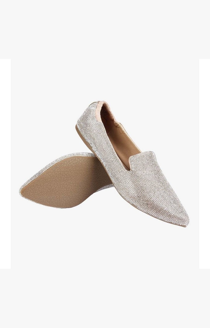 Frankie-R Gold Closed Flats & Ballerinas
