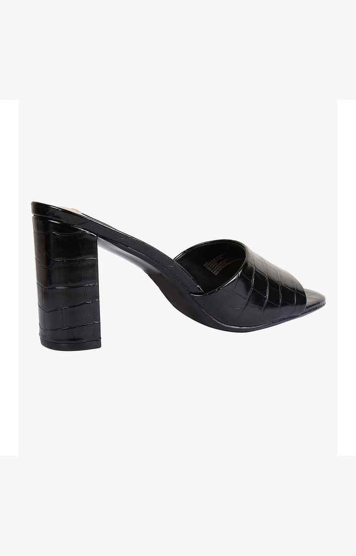 Nile Black Heel Sandals