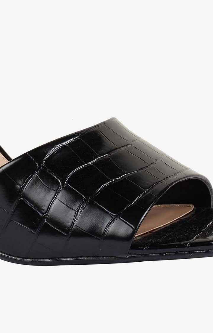 Nile Black Heel Sandals