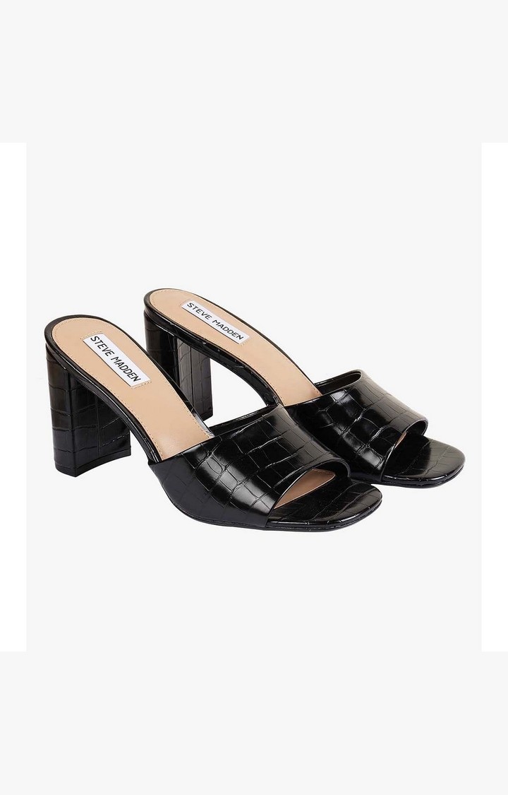 Nile Black Heel Sandals