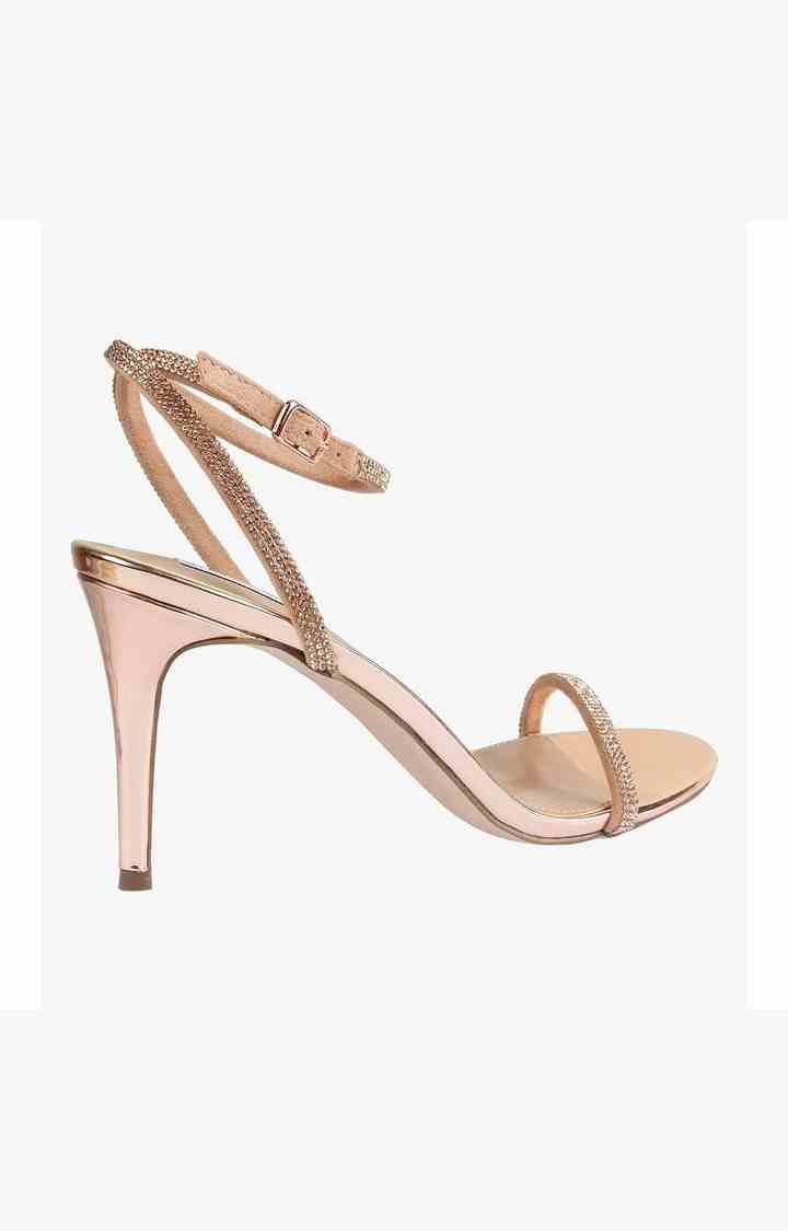 Jelina Gold Heel Sandals