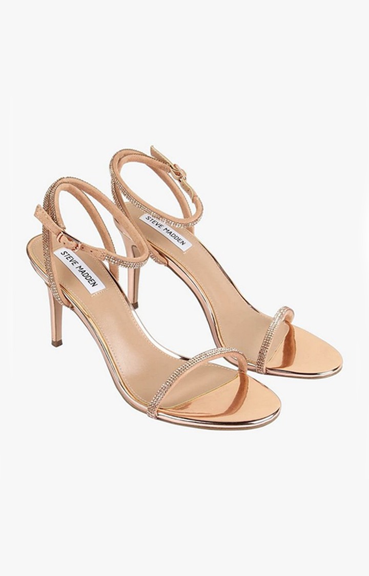 Jelina Gold Heel Sandals