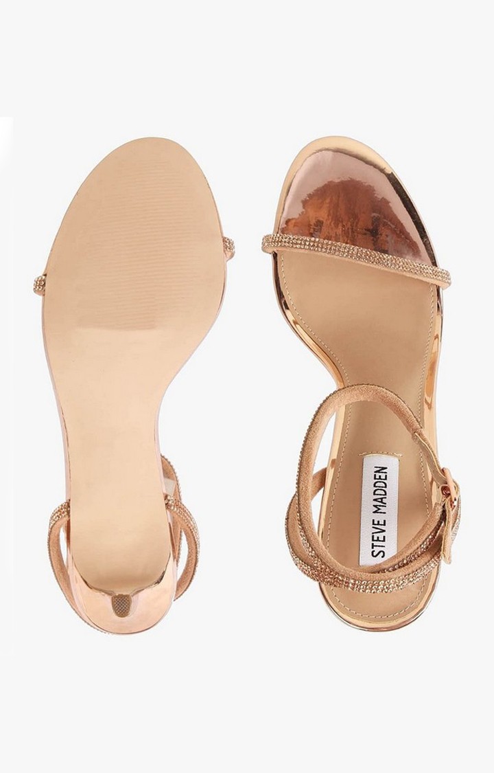 Jelina Gold Heel Sandals