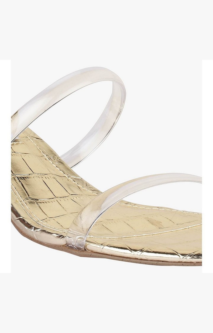 Issyyy Gold Heel Sandals