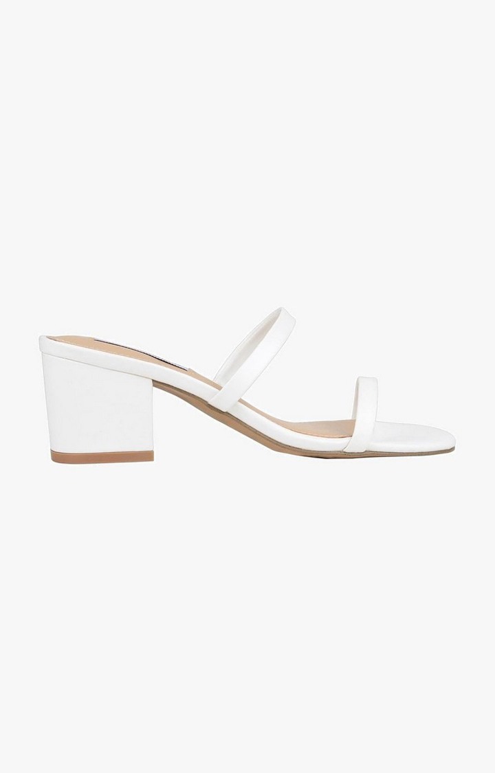 Issyyy White Heel Sandals
